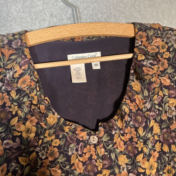 Vtg Maxi Dress Womens 18 Silk Witchy Dark Cottage Core Button Front Long Maxi - Picture 2 of 14